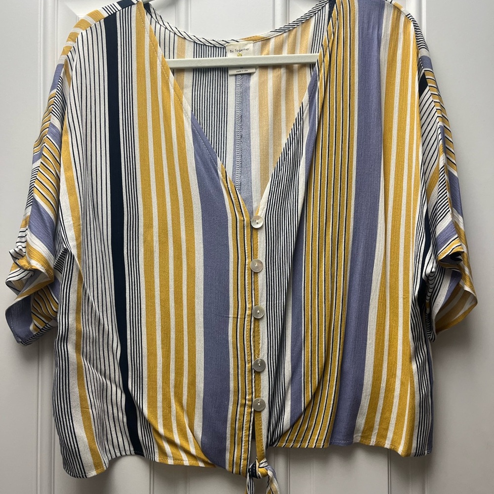 By Together Multicolor Striped Blouse